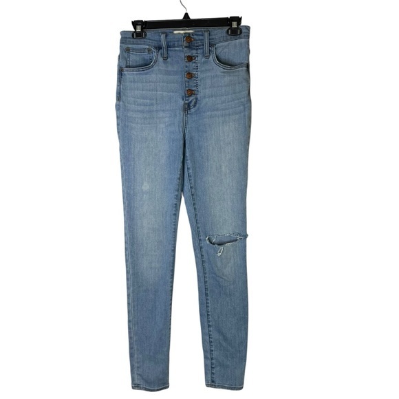 Madewell 11" Roadtripper Jeans Button Fly Light Wash Size 27 Tall - Picture 1 of 9